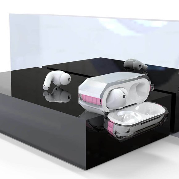 Apple AirPods Pro Case Hybrid Armor Clear Cover Charging Protective+Keychain - Picture 3 of 11